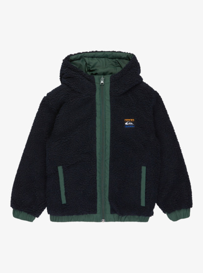 quiksilver, Reversible All Seas - Hooded Insulator Jacket for Boys, TREKKING GREEN (tkr) Reversible All Seas - Hooded Insulator Jacket for Boys  EQKJK03129