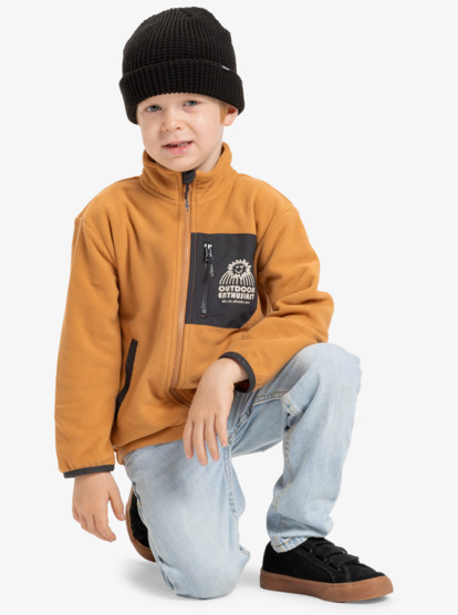 quiksilver, Ice Field - Full Zip Fleece for Boys, ALMOND (cmd0) Ice Field - Full Zip Fleece for Boys  EQKPF03013