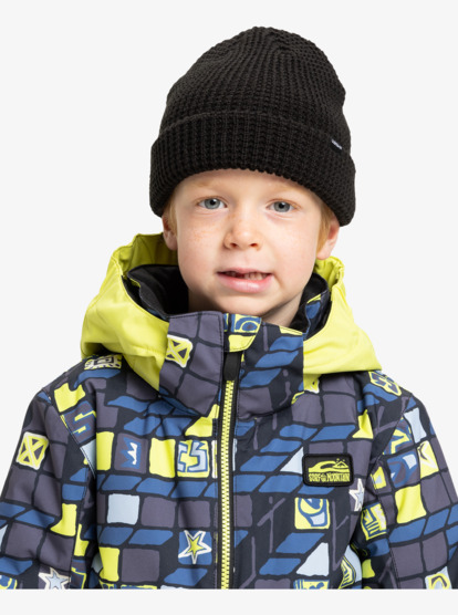 quiksilver, Little Mission Kids 10K - Funktionelle Snow-Jacke mit Kapuze für Jungen, 3D CHECKER YELLOW PLUM (yeg1) Little Mission Kids - Technical Snow Jacket for Boys  EQKTJ03026
