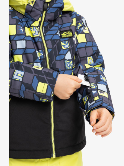 quiksilver, Little Mission Kids 10K - Funktionelle Snow-Jacke mit Kapuze für Jungen, 3D CHECKER YELLOW PLUM (yeg1) Little Mission Kids - Technical Snow Jacket for Boys  EQKTJ03026