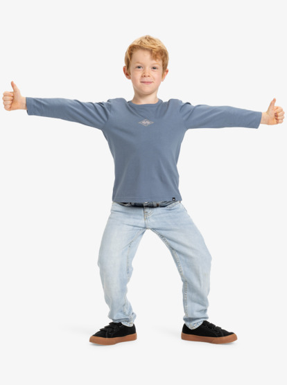 quiksilver, Ev Swell Ovation - Longsleeve für Jungen, CHINA BLUE (bnd0) Ev Swell Ovation - Long Sleeve T-Shirt for Boys  EQKZT03573