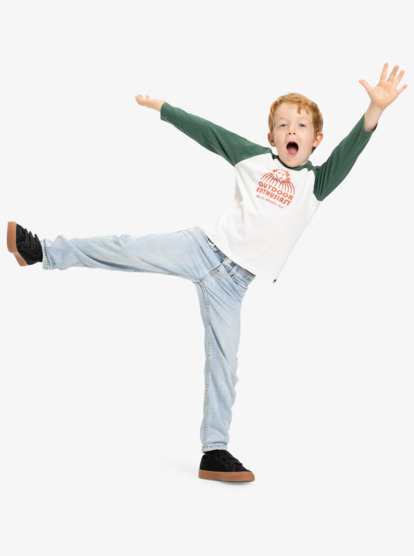 quiksilver, Ev Spot On Raglan - Long Sleeve T-Shirt for Boys, SNOW WHITE (wbk0) Ev Spot On Raglan - Long Sleeve T-Shirt for Boys  EQKZT03574