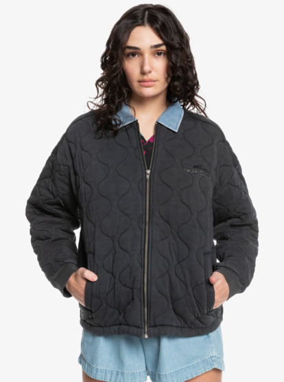 Quiksilver Womens Deeper Ocean - Organic Mid-Length Jacket for Women  EQWFT03055