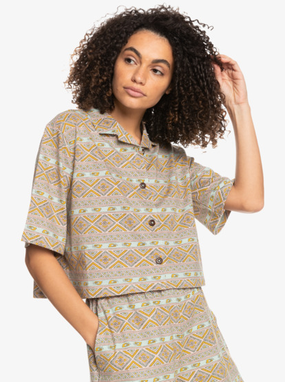 Heritage Symbols - Organic Cropped Shirt for Women  EQWFT03112