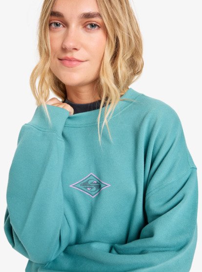 quiksilver, Standard - Cuello redondo para mujer, DEEP SEA (gmw0) Standard - Crew Neck for Women  EQWFT03188