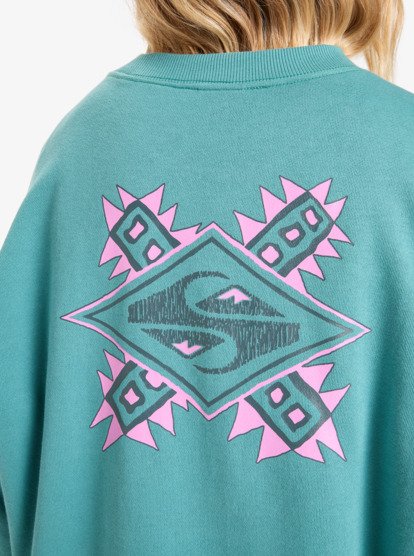 quiksilver, Standard - Cuello redondo para mujer, DEEP SEA (gmw0) Standard - Crew Neck for Women  EQWFT03188