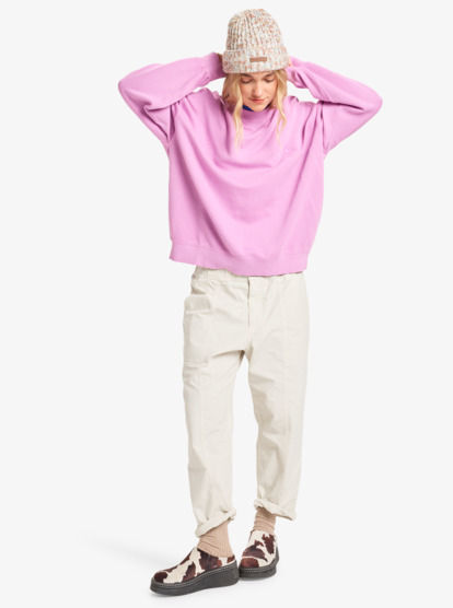 quiksilver, Essential - Cuello redondo para mujer, VIOLET (php0) Essential - Crew Neck for Women  EQWFT03190