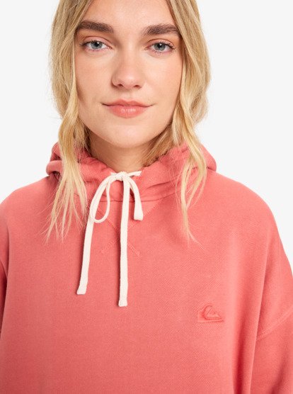 quiksilver, Essential - Sudadera con capucha para mujer, MINERAL RED (mmz0) Essential - Hoodie for Women  EQWFT03191