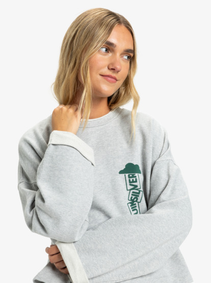 quiksilver, Mempelas - Crew Neck for Women, LIGHT GREY HEATHER (sjsh) Mempelas - Crew Neck for Women  EQWFT03193
