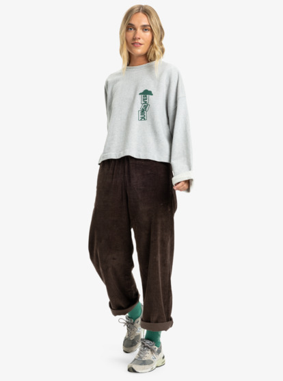 quiksilver, Mempelas - Crew Neck for Women, LIGHT GREY HEATHER (sjsh) Mempelas - Crew Neck for Women  EQWFT03193