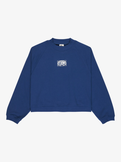 quiksilver, Graphic - Crew Neck Sweater for Women, ESTATE BLUE (bsw0) Graphic - Crew Neck Sweater for Women  EQWFT03198