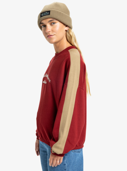 quiksilver, Mercury Block - Crew for Women, BIKING RED (rsg0) Mercury Block - Crew for Women  EQWFT03202