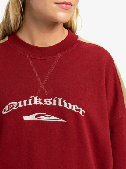quiksilver, Mercury Block - Crew for Women, BIKING RED (rsg0) Mercury Block - Crew for Women  EQWFT03202