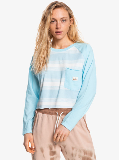 Iconic Horizon - Cropped Long Sleeve T-Shirt for Women  EQWKT03132