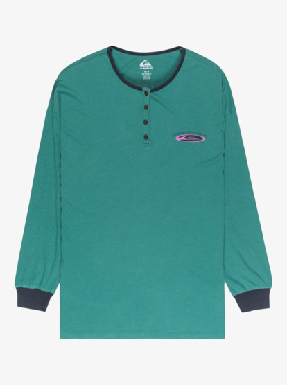 quiksilver, Henley - Long Sleeve Body for Women, DEEP SEA (gmw0) Henley - Long Sleeve Body for Women  EQWKT03199