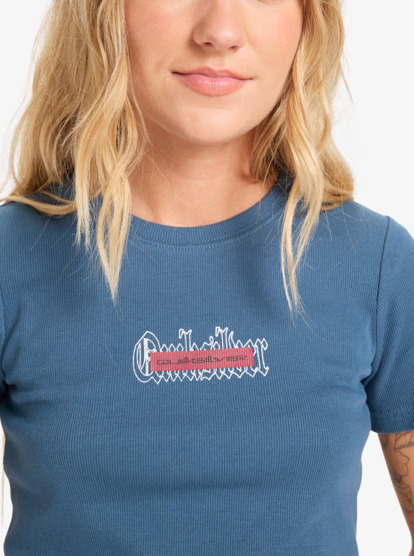 quiksilver, Mercury Fitted - Camiseta de manga corta para mujer, ORION BLUE (brg0) Mercury Fitted - Short Sleeve T-Shirt for Women  EQWKT03201