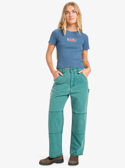 quiksilver, Mercury Fitted - Camiseta de manga corta para mujer, ORION BLUE (brg0) Mercury Fitted - Short Sleeve T-Shirt for Women  EQWKT03201