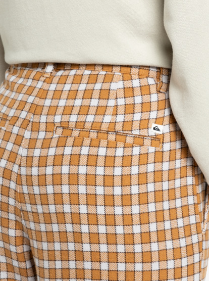quiksilver, Penarek - Pantalón a cuadros para mujer, CHOCOLATE BROWN PENAREK (csd1) Penarek - Non-Denim Trousers for Women  EQWNP03061