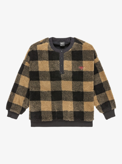 quiksilver, Mercury Barranco - Polar de sherpa para mujer, WOODLANDS ELMWOOD (tmp1) Mercury Barranco - Sherpa Fleece for Women  EQWPF03001
