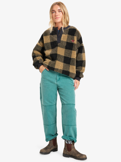 quiksilver, Mercury Barranco - Polar de sherpa para mujer, WOODLANDS ELMWOOD (tmp1) Mercury Barranco - Sherpa Fleece for Women  EQWPF03001