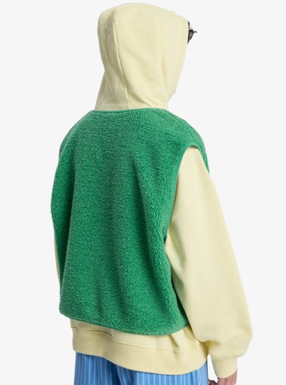 Cropped - Sleeveless Sherpa Vest for Women  EQWPF03002