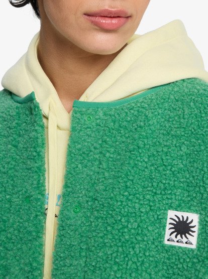 Cropped - Sleeveless Sherpa Vest for Women  EQWPF03002