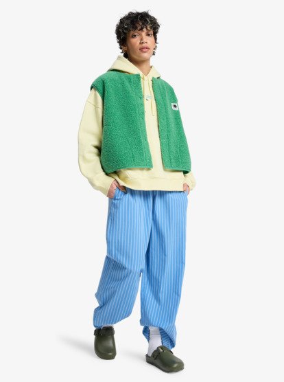 Cropped - Sleeveless Sherpa Vest for Women  EQWPF03002