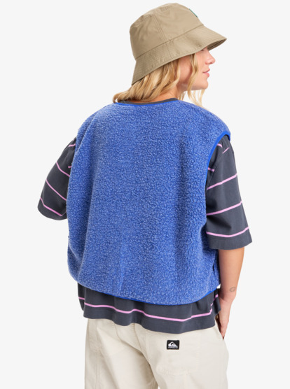 Cropped - Sleeveless Sherpa Vest for Women  EQWPF03002