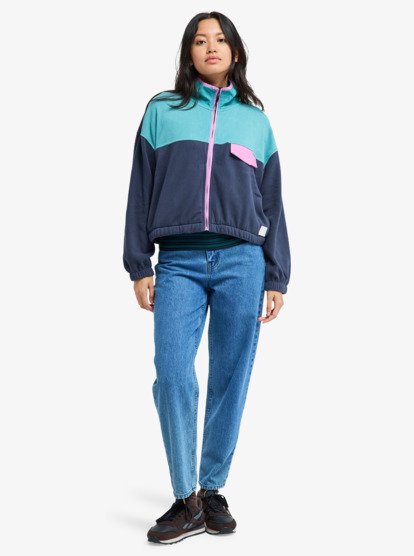 quiksilver, Kedai - Polar con cremallera para mujer, INDIA INK (ksh0) Kedai - Full Zip Polar Fleece for Women  EQWPF03005