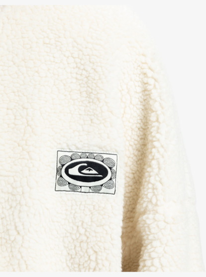 quiksilver, Minto Sherpa - Chaqueta de borreguito para mujer, SNOW WHITE (wbk0) Minto Sherpa - Sherpa Jacket for Women  EQWPF03007