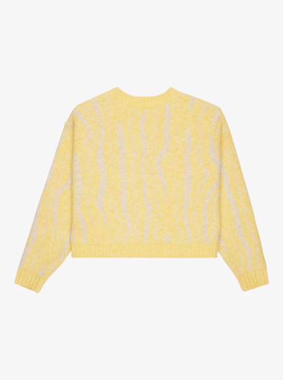 quiksilver, Selwyn - Jersey de cuello redondo para mujer, RATTAN SAND STROKES (yhp6) Selwyn - Crew Neck Jumper for Women  EQWSW03031