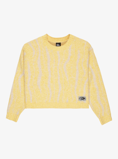 quiksilver, Selwyn - Jersey de cuello redondo para mujer, RATTAN SAND STROKES (yhp6) Selwyn - Crew Neck Jumper for Women  EQWSW03031