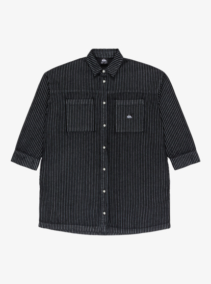 quiksilver, Iced Age Woven - Vestido tipo camisa para mujer, TARMAC (kta0) Iced Age Woven - Long Sleeve Mini Dress for Women  EQWWD03120
