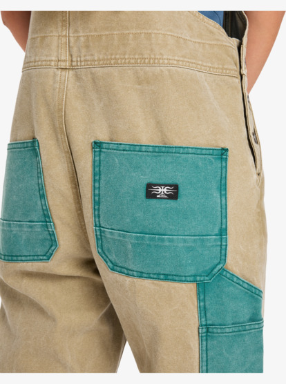 quiksilver, Sand - Relaxed Dungarees for Women, ELMWOOD (tmp0) Sand - Relaxed Dungarees for Women  EQWWD03121