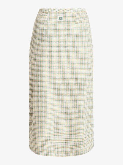 quiksilver, Calla - Lange rok voor Dames, SNOW WHITE CHEKKER CALLA (wbk1) Calla - Long Skirt for Women  EQWWK03026