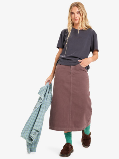 quiksilver, Mason - Lange rok voor Dames, CHOCOLATE BROWN (csd0) Mason - Long Skirt for Women  EQWWK03027