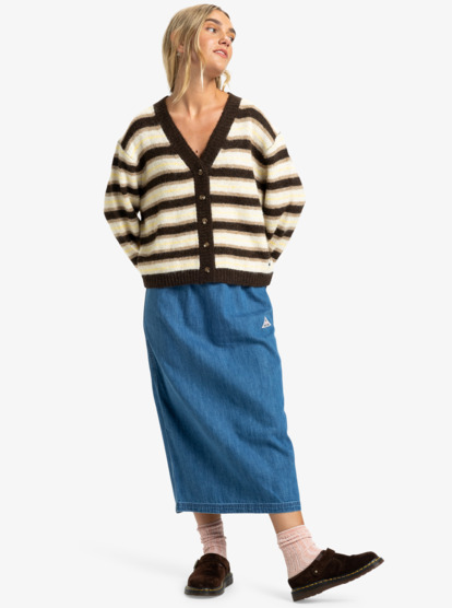 quiksilver, Yukon - Maxirok voor Dames, MEDIUM BLUE (bygw) Yukon - Maxi Skirt for Women  EQWWK03028