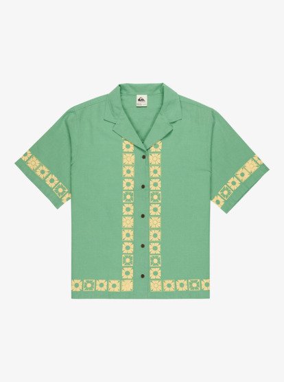 quiksilver, Bahamas - Short Sleeve Shirt for Women, MALACHITE GREEN (gjr0) Bahamas - Short Sleeve Shirt for Women  EQWWT03145