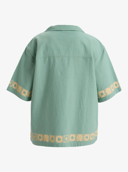 quiksilver, Bahamas - Short Sleeve Shirt for Women, MALACHITE GREEN (gjr0) Bahamas - Short Sleeve Shirt for Women  EQWWT03145
