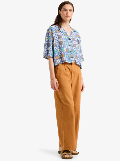 quiksilver, Tilebloom - Short Sleeve Shirt for Women, ORCHID PETAL TILEBLOOM MINI (pfj6) Tilebloom - Short Sleeve Shirt for Women  EQWWT03147