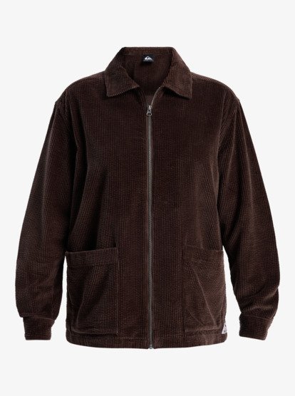 quiksilver, Payarawa - Long Sleeve Zip Overshirt for Women, CHOCOLATE BROWN (csd0) Payarawa - Long Sleeve Zip Overshirt for Women  EQWWT03148