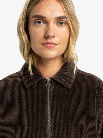quiksilver, Payarawa - Long Sleeve Zip Overshirt for Women, CHOCOLATE BROWN (csd0) Payarawa - Long Sleeve Zip Overshirt for Women  EQWWT03148