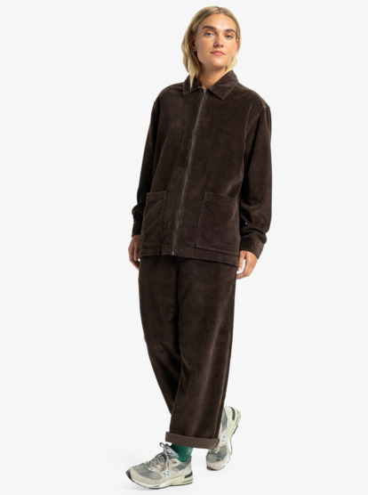 quiksilver, Payarawa - Long Sleeve Zip Overshirt for Women, CHOCOLATE BROWN (csd0) Payarawa - Long Sleeve Zip Overshirt for Women  EQWWT03148