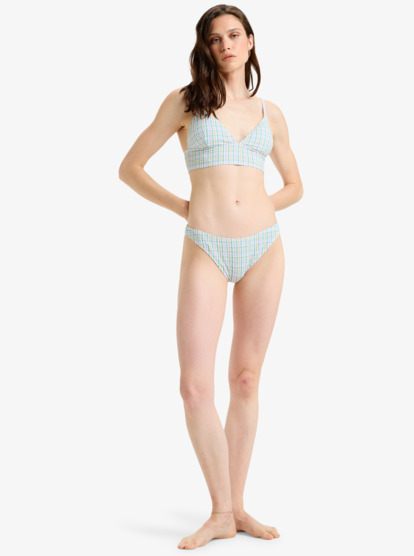 quiksilver, Lima Check - Bandeau Bikini Top for Women, SNOW WHITE CHEKKER MELLY (wbk6) Lima Check - Bandeau Bikini Top for Women  EQWX303142