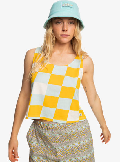 Checked Out - Organic Cropped Tank for Women  EQWZT03120
