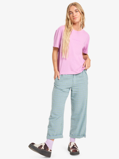 quiksilver, Essential - Camiseta de manga corta para mujer, VIOLET (php0) Essential - Short Sleeve T-Shirt for Women  EQWZT03196