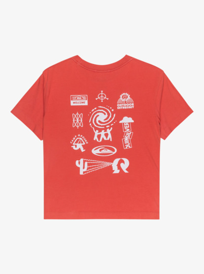 quiksilver, Standard - Camiseta de manga corta para mujer, MINERAL RED (mmz0) Standard - Short Sleeve T-Shirt for Women  EQWZT03197