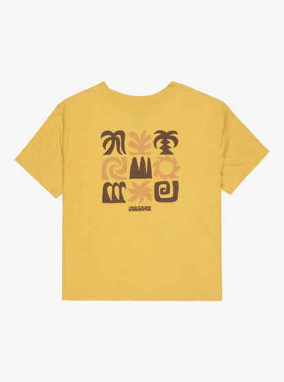 quiksilver, Standard - Short Sleeve T-Shirt for Women, RATTAN (yhp0) Standard - Short Sleeve T-Shirt for Women  EQWZT03197