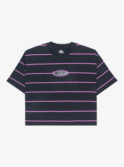 quiksilver, Stripart - Camiseta de manga corta para mujer, INDIA INK STRIPE (ksh6) Stripart - Short Sleeve T-Shirt for Women  EQWZT03198
