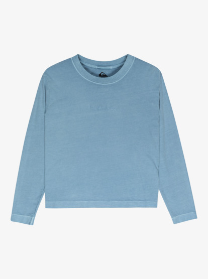 quiksilver, Essential - Long Sleeve T-Shirt for Women, ASHLEY BLUE (bhl0) Essential - Long Sleeve T-Shirt for Women  EQWZT03199